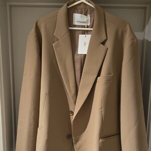 The Frankie Shop Men's Camel Single-Breasted Blazer